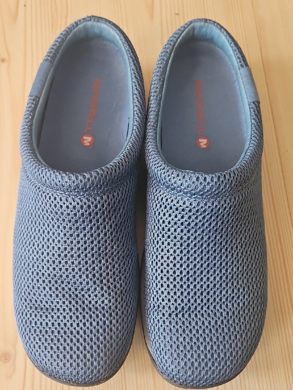 Merrell Women's Grey-Blue Mesh Slip-On Comfort Shoes